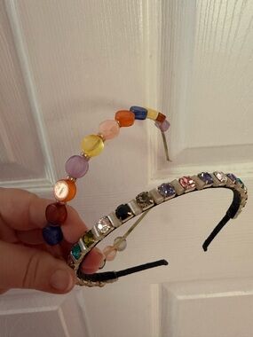 Anthropologie Multicolor Beaded and Rhinestone Women’s Headband Set